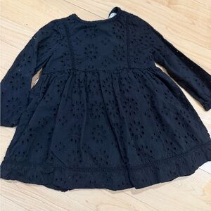 Zara Black Eyelet Kids Dress